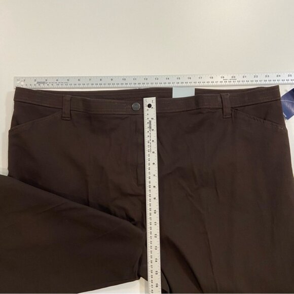 Pennington trouser pants Plus size brown stretch NWT straight leg Chicago size28 - Picture 9 of 9